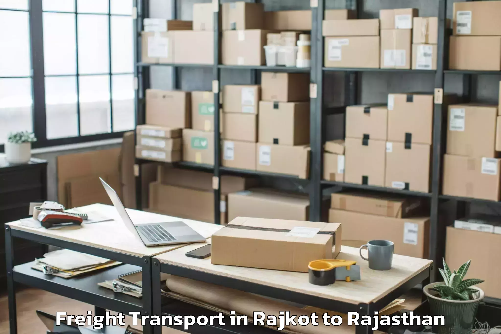 Professional Rajkot to Salumbar Freight Transport